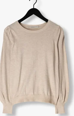 beige summum trui round neck sweater soft viscose polyamide knit