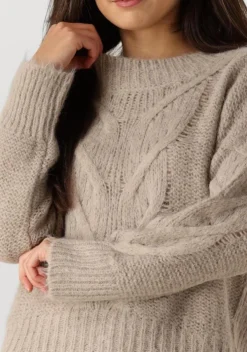 beige summum trui sweater big cable knit