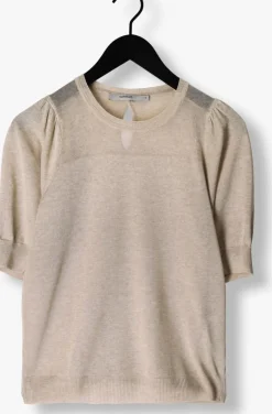 beige summum t-shirt short sleeve sweater refied sustainable viscose knit