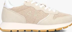 beige sun68 lage sneakers ally glitter