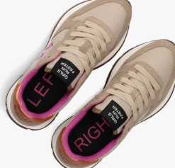beige sun68 lage sneakers ally solid nylon