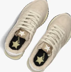 beige sun68 lage sneakers big stargirl suede