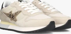 beige sun68 lage sneakers stargirl glitter logo