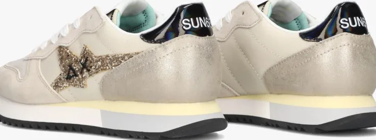beige sun68 lage sneakers stargirl glitter logo