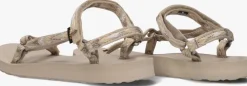 beige teva platte sandalen w original universal slim