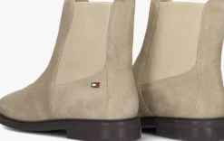 beige tommy hilfiger chelsea boots flag low chelsea