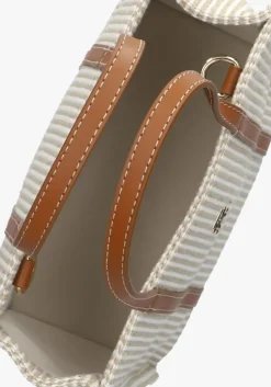 beige tommy hilfiger handtas th premium beach le mini tote