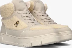 beige tommy hilfiger hoge sneakers high top lace-up