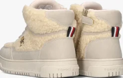 beige tommy hilfiger hoge sneakers high top lace-up