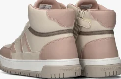 beige tommy hilfiger hoge sneakers flag high top lace-up