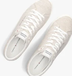 beige tommy hilfiger lage sneakers th hi vulc low