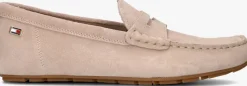 beige tommy hilfiger loafers flag soft suede drive
