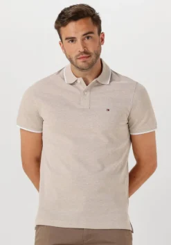 beige tommy hilfiger polo linen pique reg polo