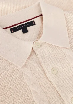 beige tommy hilfiger polo dc cable polo
