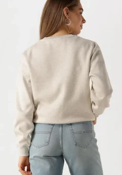 beige tommy hilfiger sweater mdrn reg corp logo c-nk swtshrt