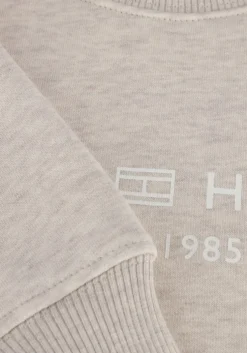 beige tommy hilfiger sweater mdrn reg corp logo c-nk swtshrt