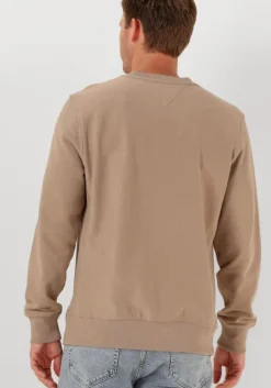 beige tommy hilfiger sweater hilfiger arch crew neck