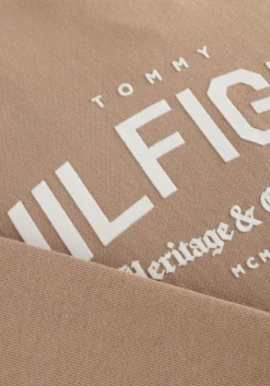 beige tommy hilfiger sweater hilfiger arch crew neck