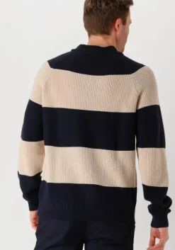 beige tommy hilfiger trui dc prep rugby cneck