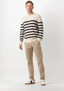 beige tommy hilfiger trui structure crew nk