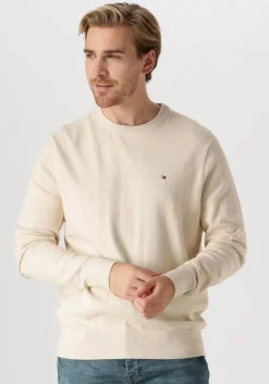 beige tommy hilfiger trui pima org ctn cashmere crew neck