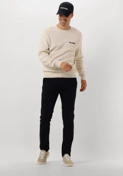 beige tommy hilfiger trui speckledmouline graphic c neck