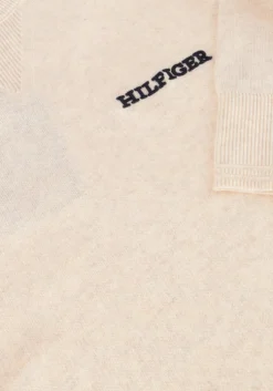 beige tommy hilfiger trui speckledmouline graphic c neck