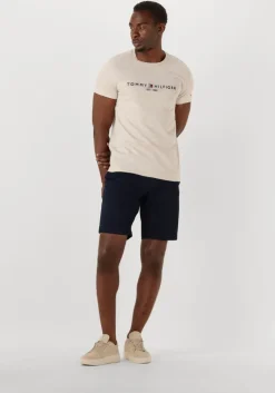 beige tommy hilfiger t-shirt tommy logo tee