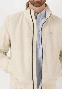 beige tommy jeans gewatteerde jas tjm essential casual bomber