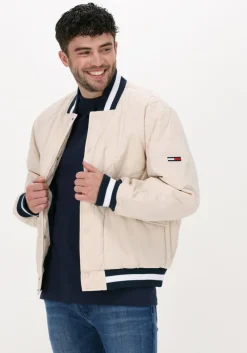 beige tommy jeans jack tjm diamond quilted bomber