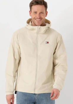 beige tommy jeans jack tjm super lt poly jacket ext