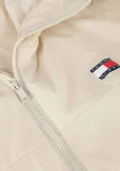 beige tommy jeans jack tjm super lt poly jacket ext
