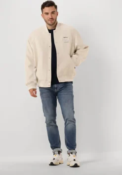 beige tommy jeans jack tjm wool varsity bomber