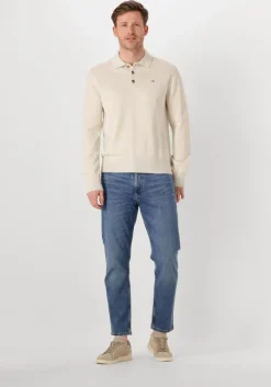 beige tommy jeans polo tjm slim essential polo sweater