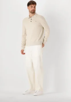 beige tommy jeans polo tjm slim essential polo sweater