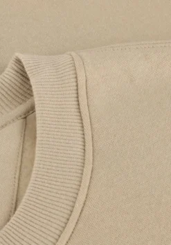 beige tommy jeans sweater tjm reg s flag crew ext