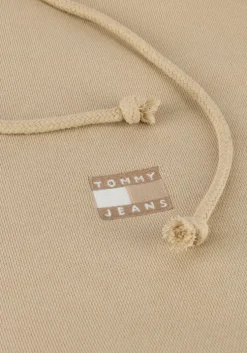 beige tommy jeans sweater tjm reg badge hoodie ext
