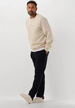 beige tommy jeans trui tjm reg s flag crew