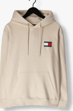 beige tommy jeans truien/vesten tjm reg essential flag hood ext