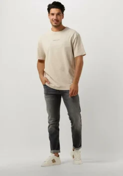 beige tommy jeans t-shirt tjm reg s new classics tee ext