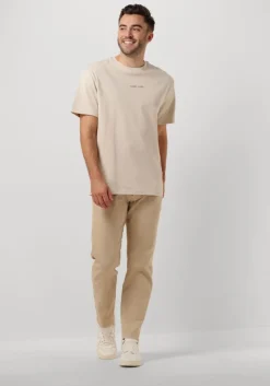 beige tommy jeans t-shirt tjm reg s new classics tee ext