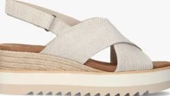 beige toms platte sandalen diana crossover