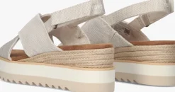 beige toms platte sandalen diana crossover