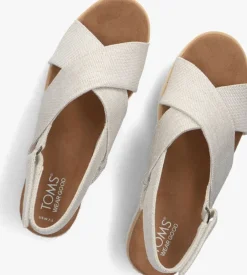 beige toms platte sandalen diana crossover