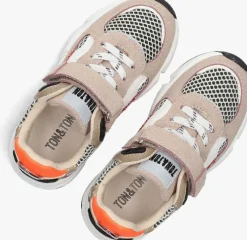 beige ton & ton lage sneakers boje