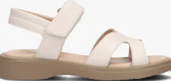 beige ton & ton platte sandalen silya