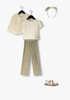 beige ton & ton platte sandalen silya