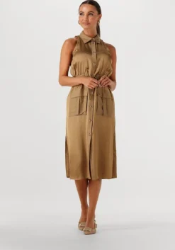 beige twinset milano midi jurk 251tt2270