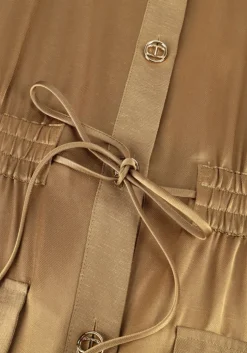 beige twinset milano midi jurk 251tt2270