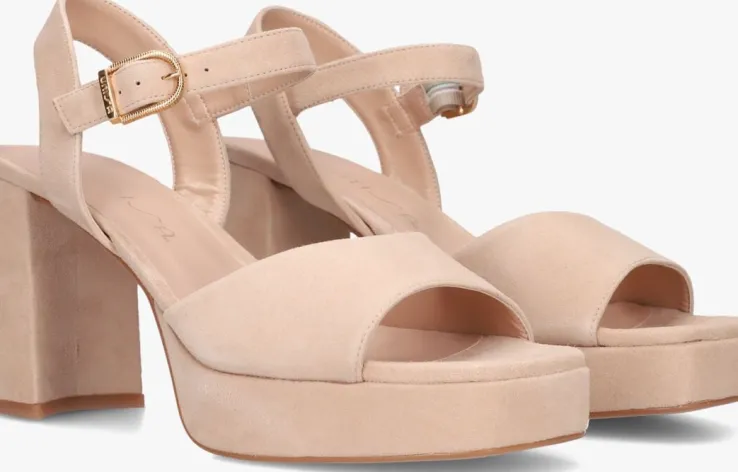 beige unisa sandalen met hak odran